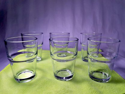 Transparent 6 oz (177 ml) glass x 6 pieces