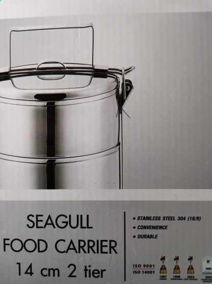 Seagull Stainless Steel 304 Food Carrier 14 cm 2-Tier